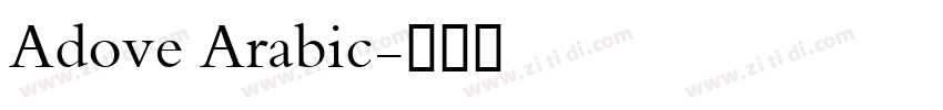 Adove Arabic字体转换